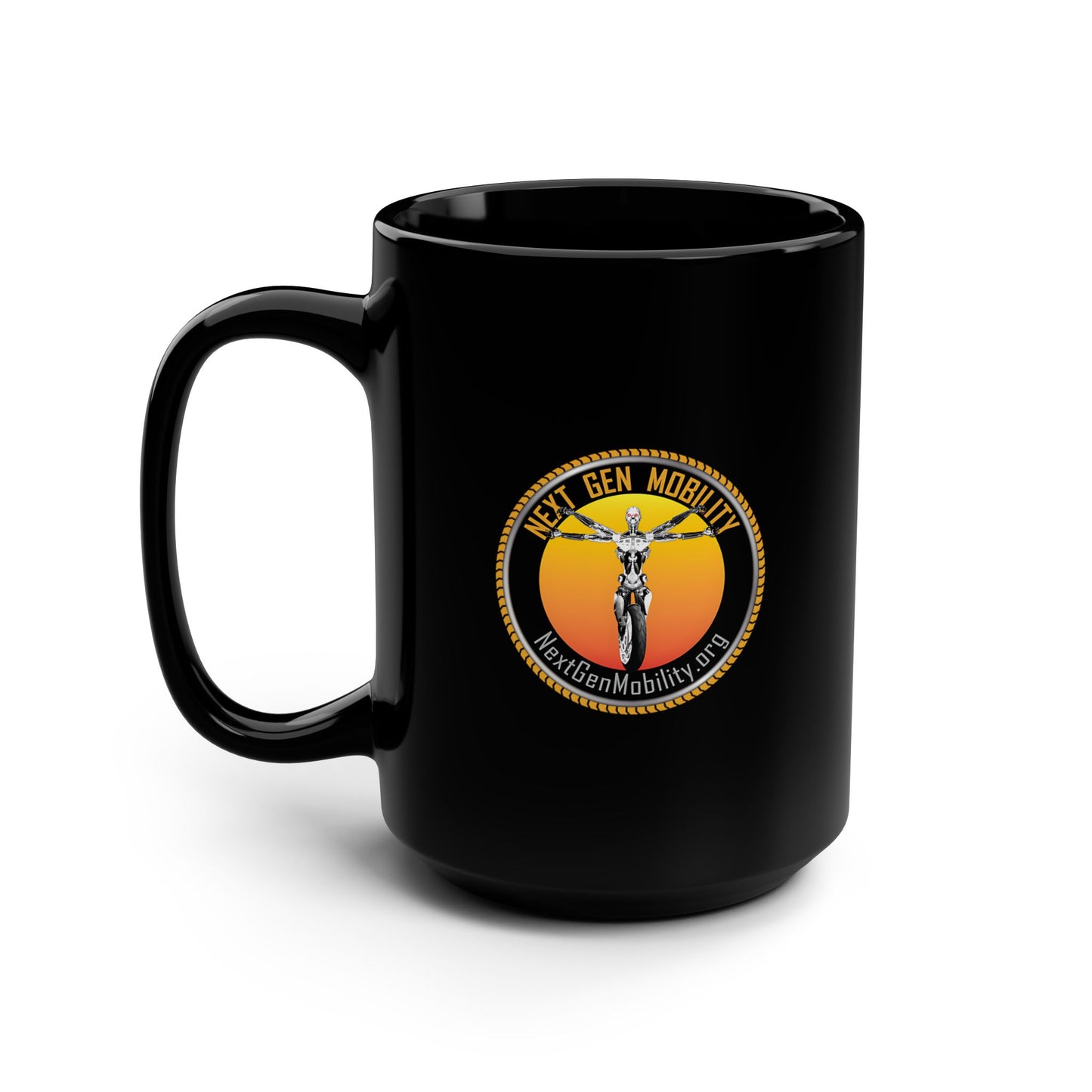 Next Gen Mobility Black Mug, 15oz