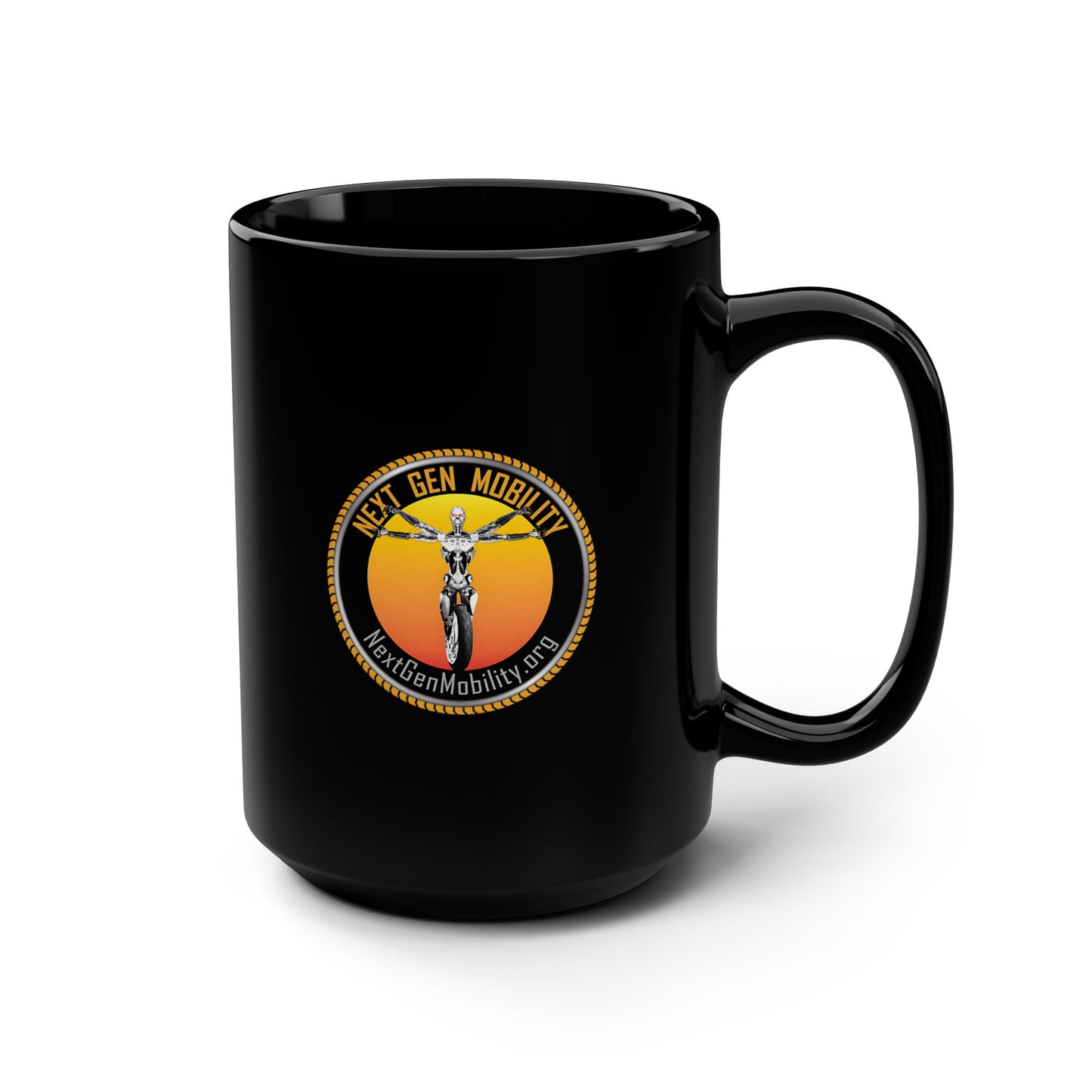 Next Gen Mobility Black Mug, 15oz
