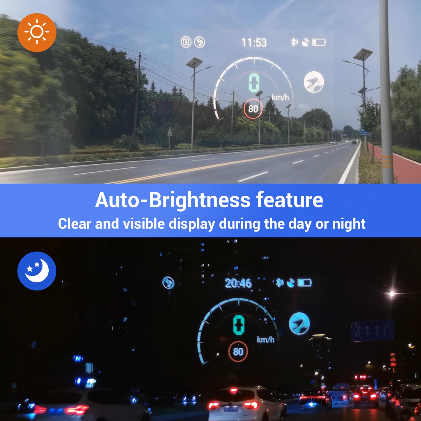Motoeye E6+ Heads-Up Display (HUD) for Motorcycle and EUC