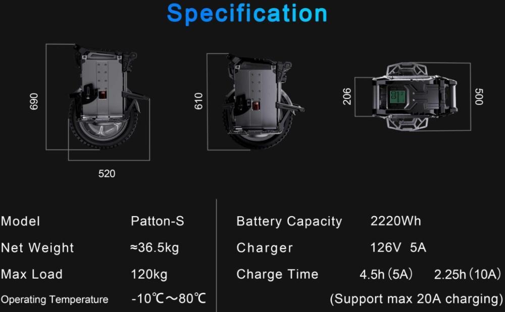 Leaperkim Patton S Electric Unicycle - Tubeless