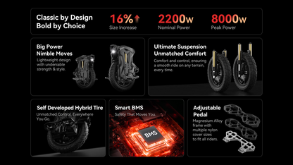 Nosfet Aeon EUC - 151V 1300Wh Battery - 2200W Electric Unicycle