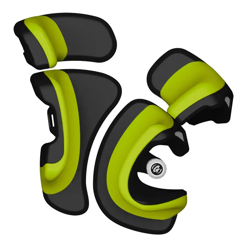 Grizzla Sync Pads XL Extenders - Black/Lime - Pads