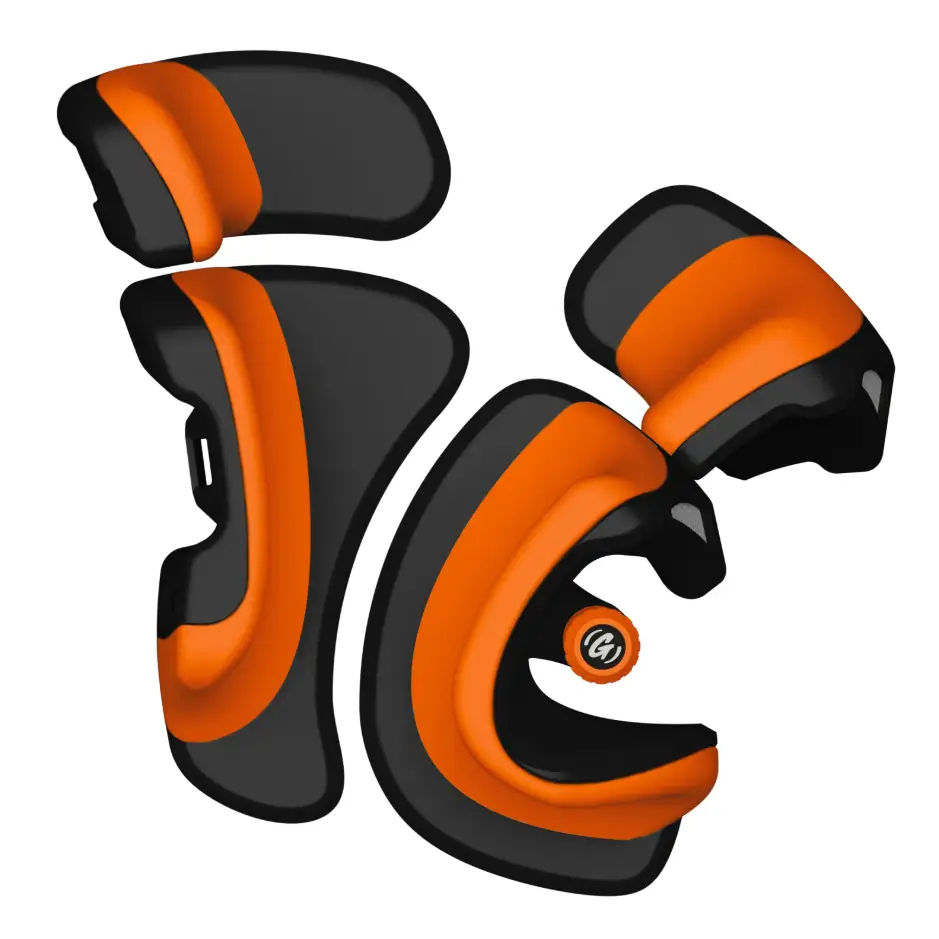 Grizzla Sync Pads XL Extenders - Black/Orange - Pads