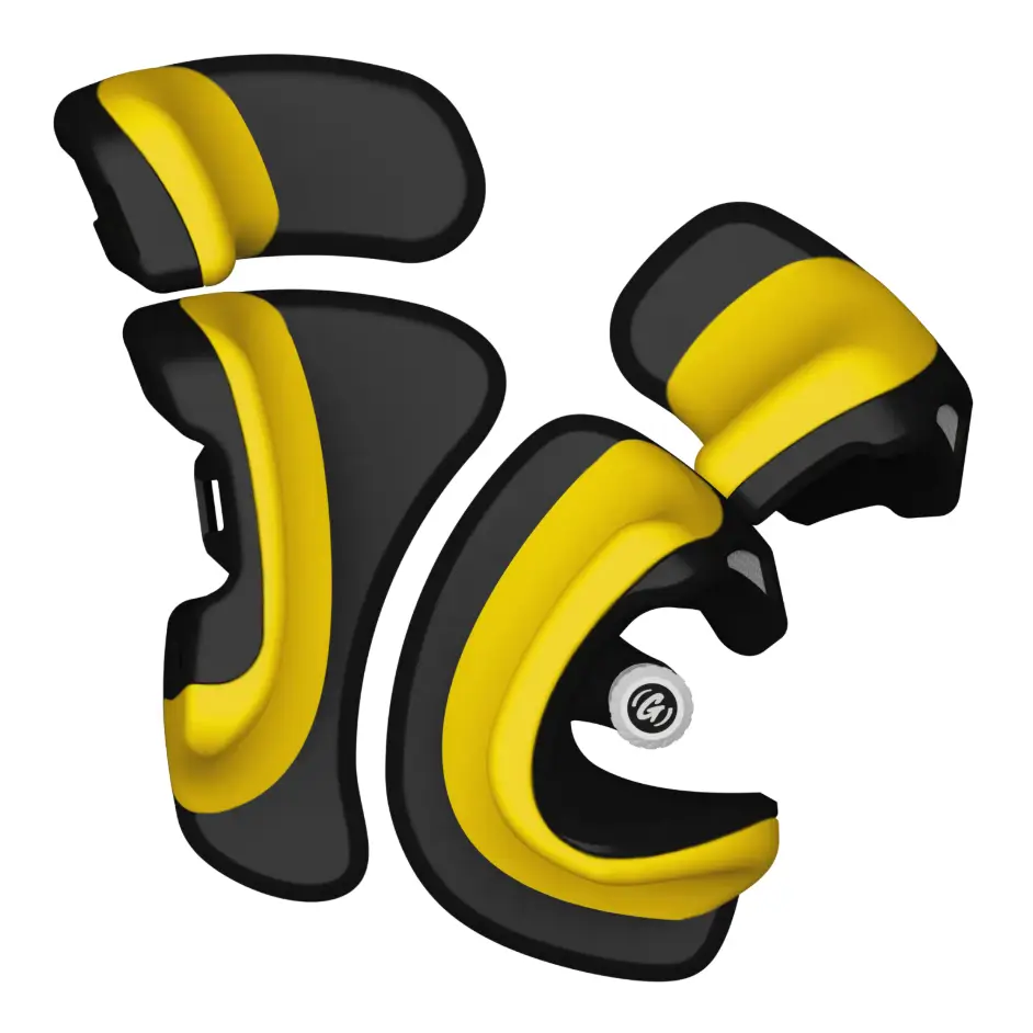 Grizzla Sync Pads XL Extenders - Black/Yellow - Pads