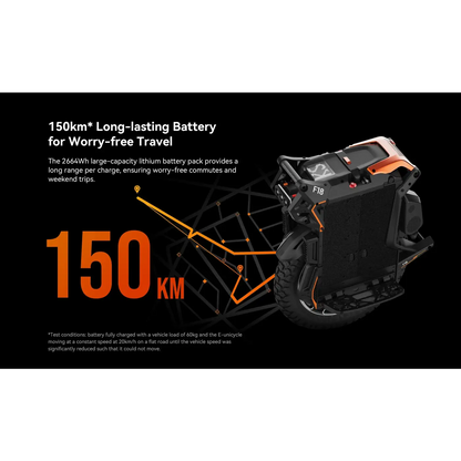 Kingsong F18 EUC - 151V 2700Wh Battery - 5000W Electric Unicycle - Tubeless Off-Road - EUC