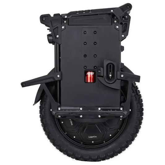 Leaperkim Patton-S EUC - 126V 2220Wh Battery - 3000W Electric Unicycle shown from side with rugged tire and compact black frame designed for durable off-road and urban riding.