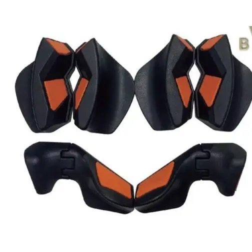 Replacement pedal covers in black and orange designed for Leaperkim Sherman L Electric Unicycle - 151V 4000Wh Long Range EUC - 90mm Suspension, enhancing grip and comfort.