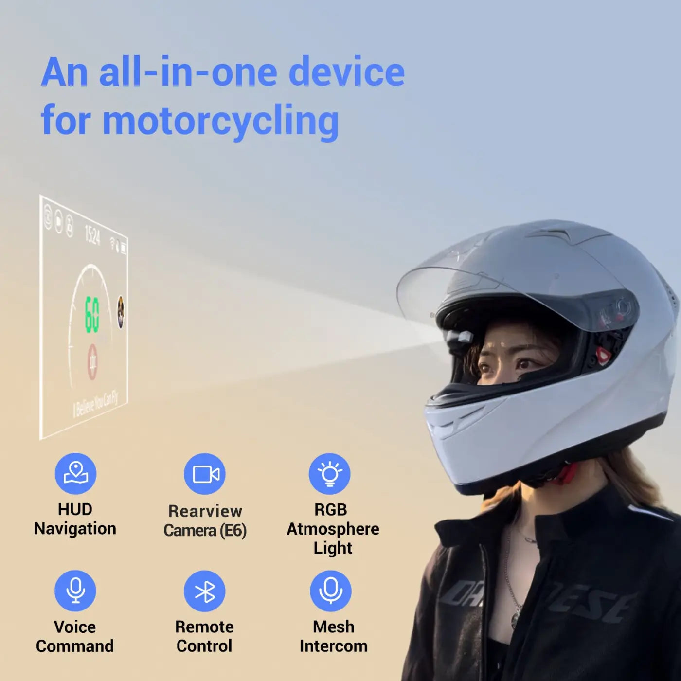 go fund me motorcycle display helmet Motoeye E6+ Android Auto HUD for Motorcycle EUC – Next Gen Mobility